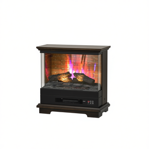 Chimenea Eléctrica de 26 Pulgadas y 1400W con Llama Multicolor, Independiente, con Carcasa de Madera, Aparato de Calefacción para el Hogar - Product Image 1