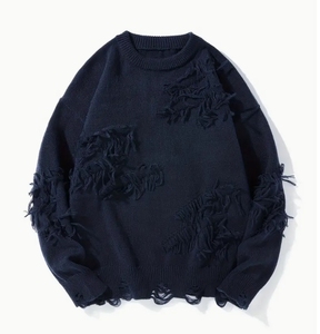 เสื้อสเวตเตอร์แบบสวมหัวสำหรับผู้ชายเสื้อถักแบบสวมหัวแขนยาวระบายอากาศป้องกันการหดตัวสำหรับฤดูใบไม้ร่วงฤดูหนาว - Product Image 5