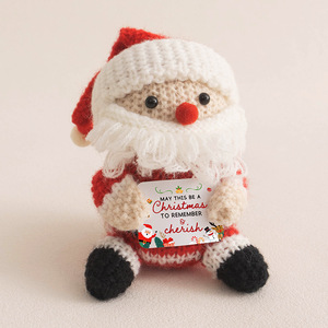 Uncinetto natale babbo natale fatto a mano positivo renna di Babbo Natale <span class=keywords><strong>Amigurumi</strong></span> Mini orsacchiotto per il Festival regalo di compleanno - Product Image 1