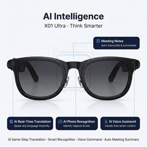 X01 Ultra AI Translation Smart Glasses 8MP <b>Camera</b> HD Video Recording Simultaneous Interpretation Eyewear for Business Traveling - Product Image 4
