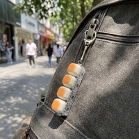 Trendy Portable 4 Button Cartoon Theme Iron Metal Pin Badge Stress Relief Clicker for Business Promotional Gifts