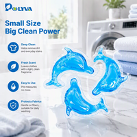 Capsules de lessive haute efficacité Polyva, capsules de lavage solubles dans l'eau pour le nettoyage des vêtements ménagers