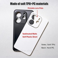 Coques de téléphone vierges de sublimation noires à impression complète 2d en gros avec insert en plastique mat souple pour Redmi Note 14 4G EU
