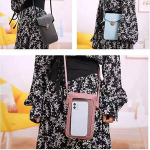 Bolsa de Teléfono Cruzada de Piel Sintética con Pantalla Táctil Personalizada para Mujer - Product Image 6