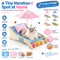 Tapis de repos rafraîchissant et respirant pour chat, avec jouet intégré, pour canapé, chaise, mobilier d'intérieur pour animaux de compagnie