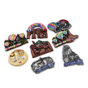 Aimants de réfrigérateur en métal personnalisés, souvenirs de ville, aimants personnalisés avec des monuments, cadeaux pour touristes - Product Image 1