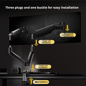 Supporto per Braccio Robotico in Lega con Doppio Schermo, Installazione Senza Foratura, Tavolo di Fissaggio 2-in-1 - Product Image 2