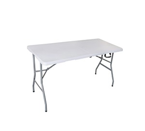 Wholesale Cheap Rental Hotel Restaurant <strong>Dining</strong> Catering White HDPE 5ft Round Retangular Plastic <strong>Folding</strong> <strong>Table</strong> for Wedding Event - Product Image 3