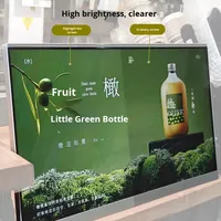 Pantalla LCD de Alta Definición para Publicidad en Menús Electrónicos de Escritorio, Control Remoto por Aplicación Móvil para Restaurantes, Tiendas de Té con Leche y Pastelerías