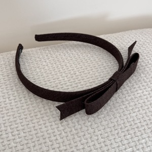 Hàn Quốc Phiên Bản Màu Tối Phẳng Bow Headband Cô Gái Hàng Ngày Trang Trí Tóc Phụ Kiện 1.5Cm Không-Trượt Vải Bao Phủ Tóc Ban Nhạc - Product Image 6