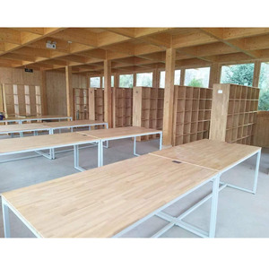 Bằng gỗ nội thất trường đọc bàn cho thư viện hoạt động lớp học hoạt động bàn ghế đặt cho sinh viên - Product Image 2