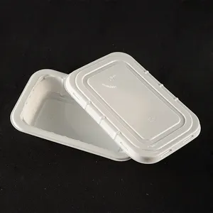 Plateau rectangulaire en plastique pour aliments chauds, réutilisable et jetable