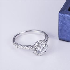 Anillo de Compromiso Halo MS-026, Oro Blanco de 10K, 14K, 18K, Anillo con Diamante Cultivado en Laboratorio - Product Image 3