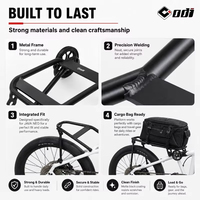 Portaequipajes Trasero de Aleación de Aluminio ODI Especial para Bicicleta Plegable JAVA NEO, Portaequipajes de Alta Capacidad de Carga con Ruedas Fáciles de Usar, 16 20 Pulgadas