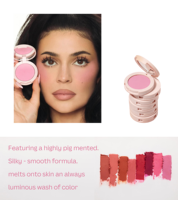 Palette de fard à joues pressé 8 couleurs personnalisable avec logo privé, végétalien, sans cruauté, longue tenue, haute pigmentation