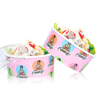 Bol en papier à salade Kraft biodégradable et écologique avec couvercle en papier Couvercle en plastique 400ml 500ml 750ml, 1000ml 1100ml 1300ml Nourriture