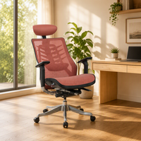 Chaise de bureau exécutive VANBOW avec appui-tête et repose-pieds réglables, chaise de conférence pivotante ergonomique