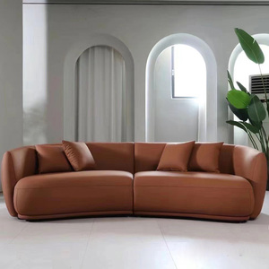 Juego de sofás, muebles, sofá, salón, canapés, sofá curvo de lujo para sala de estar, tela de peluche, sofás modernos de 3 plazas rosas - Product Image 5