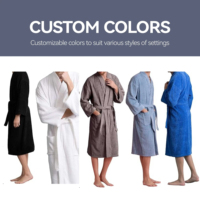 Venta al por mayor personalizado 5 estrellas Hotel Logo blanco bata de baño de secado rápido transpirable 100% algodón Kimono Waffle Spa Albornoz