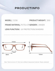 Gafas Cuadradas de Lujo 2026, Monturas Modernas para Mujer y Hombre, Gafas con Protección Anti Luz Azul, Montura de Acetato - Product Image 6