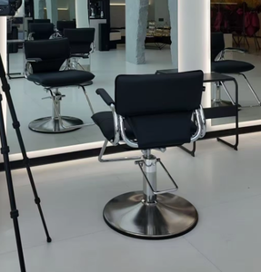 Chaise de salon de coiffure moderne en métal, chaise de barbier pivotante simple pour usage extérieur et hôtelier, pompe hydraulique professionnelle - Product Image 6