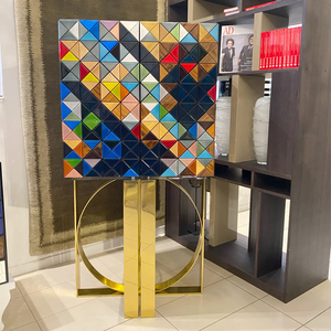 BOCA DO <span class=keywords><strong>LOBO</strong></span>-aparador decorativo colorido hecho a mano, píxel de arte, armario de esquina de acero inoxidable para sala de estar - Product Image 5