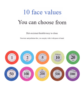 Jetons de poker Texas Hold'Em, points de salle de <span class=keywords><strong>jeu</strong></span>, carte en ABS, facile à transporter, monnaie de <span class=keywords><strong>jeu</strong></span>. Jetons utilisés dans les jeux de cartes. - Product Image 3