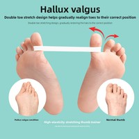 Bande de stretching en silicone Melenlt pour hallux valgus, correcteur de l'alignement des orteils et de l'exercice du pied pour soulager les douleurs de la hanche.