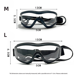 แว่นกันแดดสำหรับสุนัขพร้อมโลโก้แบบกำหนดเอง ป้องกันรังสียูวี ลม ฝุ่น และหมอก พร้อมสายรัดปรับได้ - Product Image 6