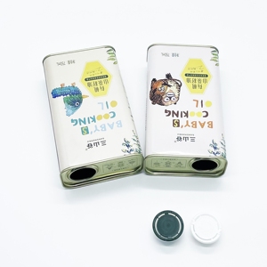 Lata de Hojalata Rectangular Personalizada con Logotipo, Vacía, de 750 ml, para Aceite de Oliva, con Tapa de Plástico, Impresión Offset, Grado Alimenticio - Product Image 5