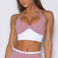 Ensemble de yoga 2 pièces pour femme : Soutien-gorge de sport push-up à dos nu et pantalon cargo taille haute à cordon de serrage multi-poches, séchage rapide, pour la course et l'entraînement