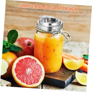 Cafetière à froid en acier inoxydable et infuseur à thé avec couvercle à rabat pour bocaux à large ouverture - Product Image 3