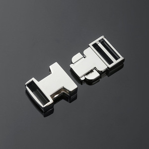 Boucle à double ardillon en alliage argenté 15 mm pour ceinture, sac à dos, accessoire de quincaillerie - Product Image 2