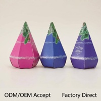 Direkt vom Hersteller Faltbare Pyramidenförmige Geschenkbox mit Individuellem Vollfarbdruck Geschenkverpackung Papierbox für Lippenbalsam Weihnachtsgeschenke