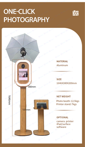 Cabina Fotografica Professionale Vintage con Effetto Legno per iPad Air/Pro, Macchina Photobooth DSLR per iPad 10.9/12.9/13 per Eventi e Feste - Product Image 6