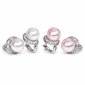 Orecchini a clip con perle rotonde per donna, design semplice, accessori per l'orecchio da indossare tutti i giorni - Product Image 1
