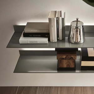 <span class=keywords><strong>Estante</strong></span> de Pared de <span class=keywords><strong>Madera</strong></span> <span class=keywords><strong>para</strong></span> Chimenea, Repisa de Metal Color Vino, Vitrina, <span class=keywords><strong>Estante</strong></span> Flotante de Aluminio con Luz LED de 5 Niveles - Product Image 3