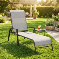 Chaise longue de piscine et de plage moderne, réglable, à gravité zéro, portable et durable, pour l'extérieur, vente en gros