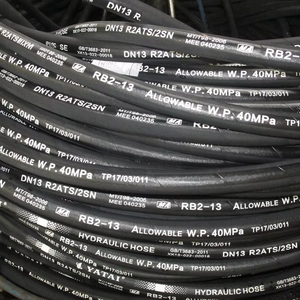 Industriële Hydraulische Sae100r2at Dubbel Gevlochten Hydraulische Slang Trommelrol Hogedruk Staaldraad Gevlochten Hydraulische Rubberen Slang - Product Image 1