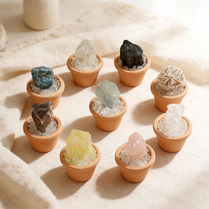 Vente chaude Cristal naturel Pierre brute Minéral Cristal Miniature Paysage DIY Ornements de bureau pour la décoration - Product Image 2