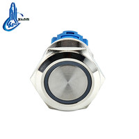 XDL17-19NAE15/C Tombol Tekan Berlampu 19mm Bahan Kuningan Berlapis Nikel 1NO 1NC Arus Maksimum 10A Tingkat IP67 Maksimum