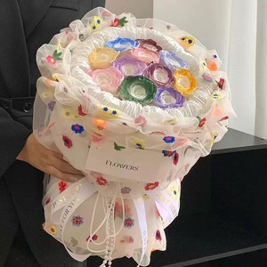 D76 natale di piccole dimensioni unico sapone rosa fiore Bouquet di qualità garantita <span class=keywords><strong>Rose</strong></span> colorate sapone artificiale scatola regalo - Product Image 2