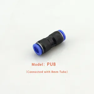 PG Série 6 8 10 12 14 16mm Pneumático Push-in Conexões Diretas One Touch Tubo Conector Rápido