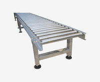 LIANGZO Transport industriel non standard Brossé 201 Convoyeur à rouleaux en acier inoxydable 304 avec pieds