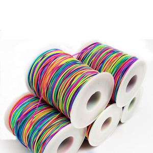Cordon élastique en nylon arc-en-ciel de 1 mm pour la fabrication de bijoux et de bracelets - Product Image 3