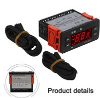 Controlador de Temperatura ETC-974 CA 110V 220V CC 12V 24V, Termostato de Control de Calefacción y Descongelación para Refrigerador con Sensor NTC Dual
