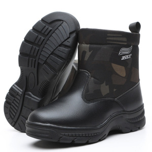 3551 รองเท้าบูทกันหิมะสำหรับผู้ชาย สีดำ ลายพราง บุขนแกะ กันน้ำ อุ่น ส้นกลาง สำหรับสภาพอากาศหนาวเย็น - Product Image 4