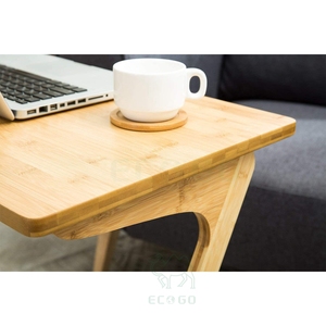 Mesa auxiliar de cama de madera de bambú, consola extraíble, mesas auxiliares de cama, mesa auxiliar de alto grado - Product Image 5