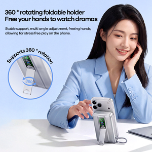 <span class=keywords><strong>REMAX</strong></span> พาวเวอร์แบงค์แม่เหล็กไร้สาย <span class=keywords><strong>20000mAh</strong></span> รองรับการชาร์จเร็ว PD40W 360 องศา °   ขาตั้งแบบพับได้ สายเคเบิล Type-C ในตัว จอแสดงผล TFT 15W 3 ช่อง - Product Image 3