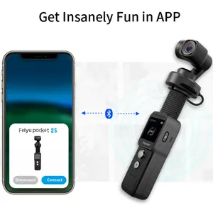 JHD FeiyuTech <span class=keywords><strong>Pocket</strong></span> 2S <span class=keywords><strong>Feiyu</strong></span> 3Axis Gimbal 4K Cámara Diseño dividido Base magnética 1 Sensor de 2,5 pulgadas 130 Campo de visión Ultra - Product Image 5